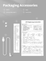 MASHI 8.4''Large Digital Wall Clock, Led Alarm Clock with Big Digits, Date, Temperature, DST, Modern Decor Design for Desk,5-Level Brightness for Room, Bedroom, Gift, Yougster and Elderly - Image 9