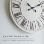 Large Farmhouse Wall Clock - 24 inch, Rustic White, Distressed Roman Numeral, Metal Face, Battery Operated, Modern Farmhouse Decorative Wall Clock for Living Room Decor - Image 5