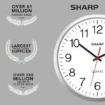 Sharp Wall Clock – Silver, Silent Non Ticking 14 Inch Quality Quartz Battery Operated Round Easy to Read Home/Kitchen/Office/Classroom/School Clocks, Sweep Movement - Image 8