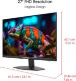 Sceptre New 27-inch Gaming Monitor 100Hz 1ms DisplayPort HDMI x2 100% sRGB AMD FreeSync Build-in Speakers, Eye Care Frameless Machine Black 2025 (E275W-FW100T) - Image 6