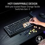 Razer BlackWidow V4 TKL HyperSpeed Wireless Hot Swappable Gaming Keyboard: Orange Tactile Switches - Wireless & Bluetooth - Multi-Function Roller & Control Buttons - Chroma RGB - Long Battery Life - Image 4