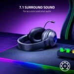 Razer Kraken V3 X Wired USB Gaming Headset: Lightweight Build - Triforce 40mm Drivers - HyperClear Cardioid Mic - 7.1 Surround Sound - Chroma RGB Lighting - Black - Image 7