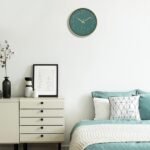 Foxtop Modern Wall Clock 12 Inch Silent Non Ticking Battery Operated Round Quartz Gold Wall Clock for Living Room Bedroom Kitchen Office Classroom Decor (Dark Green Dial) - Image 6
