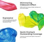 ARTME Iridescent Acrylic Paint Set, 20 Chameleon Colors in 2 oz/60ml Bottles, Color-shifting Acrylic Paint Perfect for Artists, Beginners on Canvas, Rocks, Wood, Fabric, Ceramic - Image 5