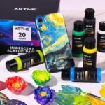 ARTME Iridescent Acrylic Paint Set, 20 Chameleon Colors in 2 oz/60ml Bottles, Color-shifting Acrylic Paint Perfect for Artists, Beginners on Canvas, Rocks, Wood, Fabric, Ceramic - Image 7