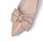 Womens Low Kitten Heels Dressy Shoes Work Comfortable Closed Toe Flower Slip on Formal Party Dance Heeled Pumps - Image 7