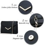 KKXIU Women Elegant Faux Leather Evening Envelope Clutch Purse Foldover Bags for Party Wedding Prom - Image 4