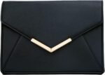 KKXIU Women Elegant Faux Leather Evening Envelope Clutch Purse Foldover Bags for Party Wedding Prom - Image 5