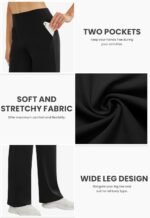 Wide Leg Pants Woman High Waist Yoga Pants with Pockets Loose Stretch Dress Work Sweatpants Casual Lounge - Image 5