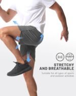2 Pack Mens 5" Workout Athletic Shorts Quick Dry Gym Shorts with Pockets, Sports Exercise Running Shorts for Men - Image 4