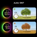 10" Large Digital Wall Clock with Remote Control, Music Sync RGB Atmosphere Light, Low-Reflectivity, Temperature, LED Display, Dual Alarms, BT Sync, Auto DST for Bedroom and Classroom - Image 8