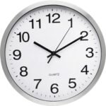 Wall Clock 12 Inch Silver Brushed Finish Silent Non Ticking Indoor Clock Round Battery Operated Stainless Steel Wall Clocks for Home, Office, Hotel, Bedroom, Living Room, Kitchen - Image 3