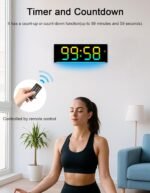 12" Digital Wall Clock Large Display with Remote Control, RGB Color LED Digital Clock with Date and Day of Week, Auto Brightness, DST, Temp, Digital Alarm Clocks for Bedrooms, Living Room - Image 6