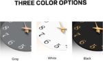 Wall Clock 14 Inch, Modern Wall Clocks Battery Operated, Silent Non Ticking Clock Decorative for Living Room, Office, Home, School (Gray) - Image 4
