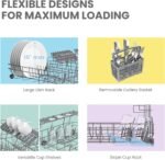 COMFEE’ Portable Mini Dishwasher, Energy Star, Countertop, 6 Place Settings, with 8 Washing Programs, Speed, Baby-Care, ECO& Glass, Dish Washer for Dorm, RV& Apartment, White - Image 4