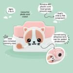 Kidamento Kids Digital Camera & Video Camcorder with Touchscreen, Soft Silicone Casing, Detachable Lens Cap, 32GB Memory Card - Model K Meowie The Cat - Image 4