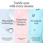 Neutrogena Oil-Free Pink Grapefruit Acne Face Wash, Vitamin C & Salicylic Acid Cleanser, Daily Acne Treatment For Face, Blemish & Blackhead Clearing Facial Cleanser, 9.1 fl. oz - Image 6