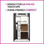 wet n wild Ultimate Eyebrow Makeup Kit, Long-Lasting Matte Brow Powder, Tweezers, Wax & Brush, Built-In Mirror, Purse-Friendly Compact - Dark Brown - Image 8