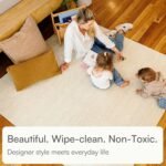 Lillefolk Baby Play Mat for Floor – 6x6ft Beige | Soft Non Toxic Premium EVA Foam Tiles for Tummy Time, Crawling & Playroom – Waterproof for Hard Floors Mat for Babies & Toddlers (9 Tiles) - Image 3