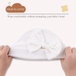 Bamery Newborn Baby Girl Hat Cotton Baby Bow Beanie Preemie Hats Spring Infant Hats for Girls 0-12 Months - Image 5
