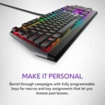 Alienware Low-Profile RGB Gaming Keyboard AW510K, AlienFx Per Key RGB LED Color Backlighting, Media CONTROLS & USB Passthrough, Cherry MX Low Profile Red Switches - Image 6