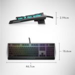 Alienware Low-Profile RGB Gaming Keyboard AW510K, AlienFx Per Key RGB LED Color Backlighting, Media CONTROLS & USB Passthrough, Cherry MX Low Profile Red Switches - Image 8