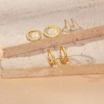 Freekiss 3 Pairs Gold Hoop Earrings Set: Dainty Stud Earrings Trendy Small 14K Gold Plated Hypoallergenic Dangle Cartilage Huggie Hoop Earrings for Women Gold Jewelry for Women Gifts - Image 7