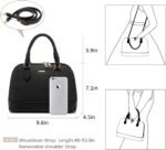 LOVEVOOK Purse for Women Small Crossbody Bags Classic Double Zip Top Handle Dome Satchel Bag - Image 4