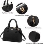 LOVEVOOK Purse for Women Small Crossbody Bags Classic Double Zip Top Handle Dome Satchel Bag - Image 8