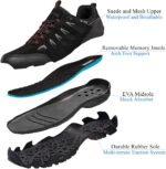 SHULOOK Men's Waterproof Hiking Shoes Lightweight Anti Slip Outdoor Ankle Boots Breathable Hike Trekking Trails Shoe - Image 4