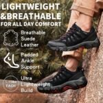 SHULOOK Men's Waterproof Hiking Shoes Lightweight Anti Slip Outdoor Ankle Boots Breathable Hike Trekking Trails Shoe - Image 7