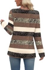 WIHOLL Long Sleeve Shirts for Women Fall Outfits V Neck T Shirts Button Down Tunic Tops Fashion Clothing - Image 6