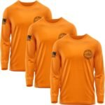 3 Pack Custom Shirts for Men, Long Sleeve Hi Visibility T Shirt Safety Customized Workwear Company Uniform Tops Black - Image 9