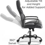 STAPLES Emerge Vector Luxura Faux Leather Gaming Chair, Black & Gray (61108) - Image 5