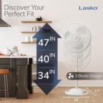Lasko 2520 Oscillating Stand Fan,White 16 Inch - Image 6