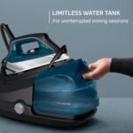 Rowenta Steam Station, Stainless Steel Soleplate, Professional Iron Steamer for Clothes, 1.1L Removable Tank, Fast Heat Up, 1800 Watts, Blue Clothes Iron, DG8624 - Image 5