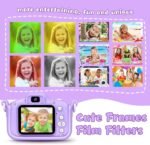 Upgraded 48MP Kids Camera for Girls Boys 3-12, Video Selfie Camera-Christmas Birthday Gift for Toddler, HD Digital Camera Toy for Child with 32GB SD Card & Silicone Cover (Purple) - Image 7