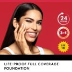 Covergirl Outlast Extreme Wear 3-in-1 Full Coverage Liquid Foundation, SPF 18 Sunscreen, Natural Beige, 1 Fl. Oz. - Image 9