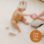 Toddlekind Playmat - Premium Foam Playmat, 4 x 6 feet, 6 Tile Extra Thick Foam Floor Puzzle Mat for Babies/Toddlers Stylish, Non-Toxic, Odorless. Perfect for Tummy Time & Play. 0m+ (Off White) - Image 6