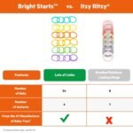 Bright Starts Lots of Links Rings Toys for Stroller or Carrier Seat, BPA-Free, Ages 0 Months Plus, Multicolor, 24 Count - Image 4
