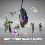 SteelSeries Rival 5 Gaming Mouse with PrismSync RGB Lighting and 9 Programmable Buttons – FPS, MOBA, MMO, Battle Royale – 18,000 CPI TrueMove Air Optical Sensor - Black - Image 3