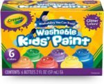 Crayola Washable Kids Paint Set (12ct), Classic and Glitter Paint for Kids, Arts & Crafts Supplies for Classrooms, Toddler Painting Kit, Gifts, Ages 3, 4, 5 [Amazon Exclusive] - Image 6