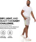 5 Pack: Men's Dry-Fit Sweat Resistant Active Athletic Performance Shorts - Image 4
