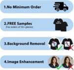 COOZEBRA Custom T Shirts for Men Women, Personalized Shirts with Front & Back Print, Design Your Own Custom T-Shirt with Photo - Image 3