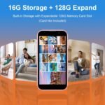 Mini Phone Unlocked World's Smallest 3.0" HD Touch Screen Mini Smartphone Android Compact Mobile Phone for Kids &Students Cell Phone wih Quad-Core Dual SIM Face lD2GB+16GB Blue - Image 5