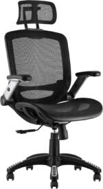 GABRYLLY Ergonomic Office Chair, High Back Home Desk Chair with Headrest, Flip-Up Arms, 90-120° Tilt Lock and Wide Cushion, Big and Tall Mesh Chairs for Man Woman, Black Task Chair - Image 10