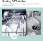 COMFEE' Portable Mini Dishwasher Countertop with 5L Built-in Water Tank for Apartments& RVs, No Hookup Needed, 6 Programs, 360° Dual Spray, 162℉ High-Temp& Air-Dry Function - Image 9