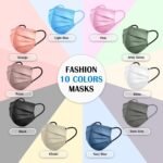 Disposable Face Mask For Adults - Travel Essentials, 100 Pack Individually Wrapped, 4 Ply Protection,Safety Masks Disposable - Image 6