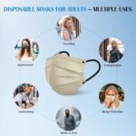 Disposable Face Mask For Adults - Travel Essentials, 100 Pack Individually Wrapped, 4 Ply Protection,Safety Masks Disposable - Image 8