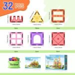Soyee Magnetic Tiles Toddler Toys Magnetic Building Blocks for Kids Ages 3-12 STEM Educational Toys for Girls & Boys Sensory Play for Preschool Learning Birthday Toddler Chritmas Gifts - Image 7